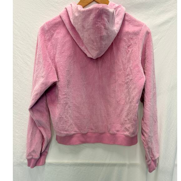 Teddy Fresh Baby Pink Velour Teddy Embossed Tracksuit Set Small Y2K Paris Hilton - Picture 4 of 8